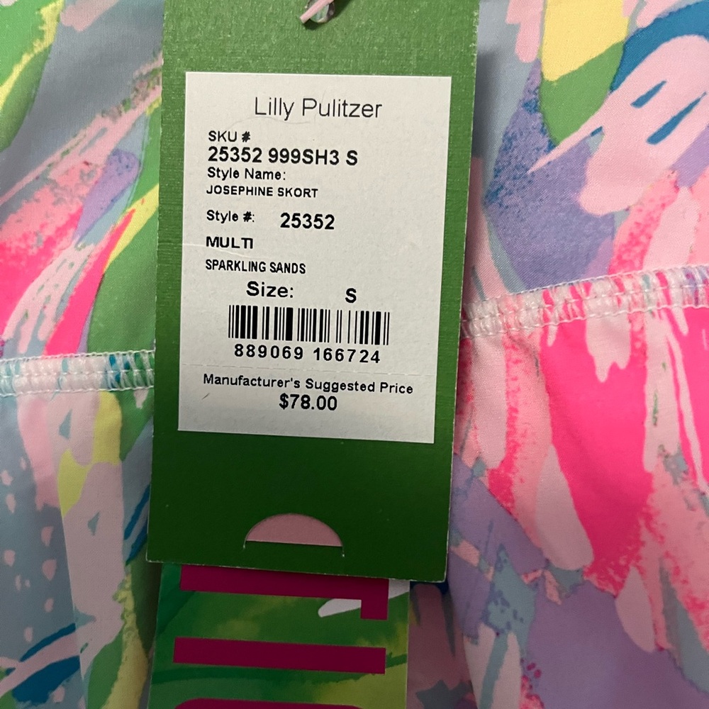 Lilly Pulitzer Luxletic Josephine Skort Sparkling Sands size S NWT - Picture 5 of 6